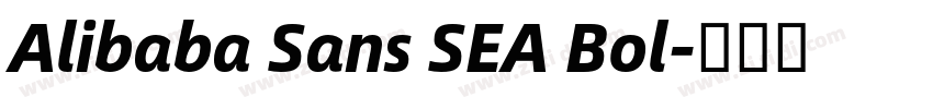 Alibaba Sans SEA Bol字体转换